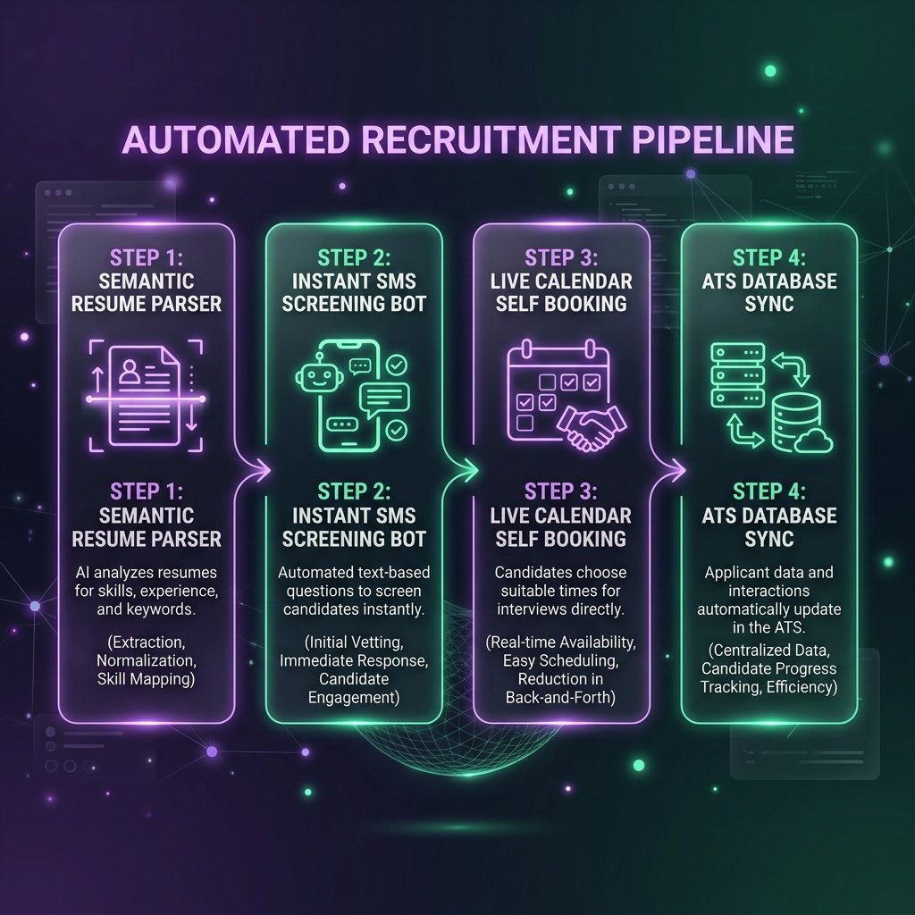 4-Step Automated Recruitment Pipeline Infographic
